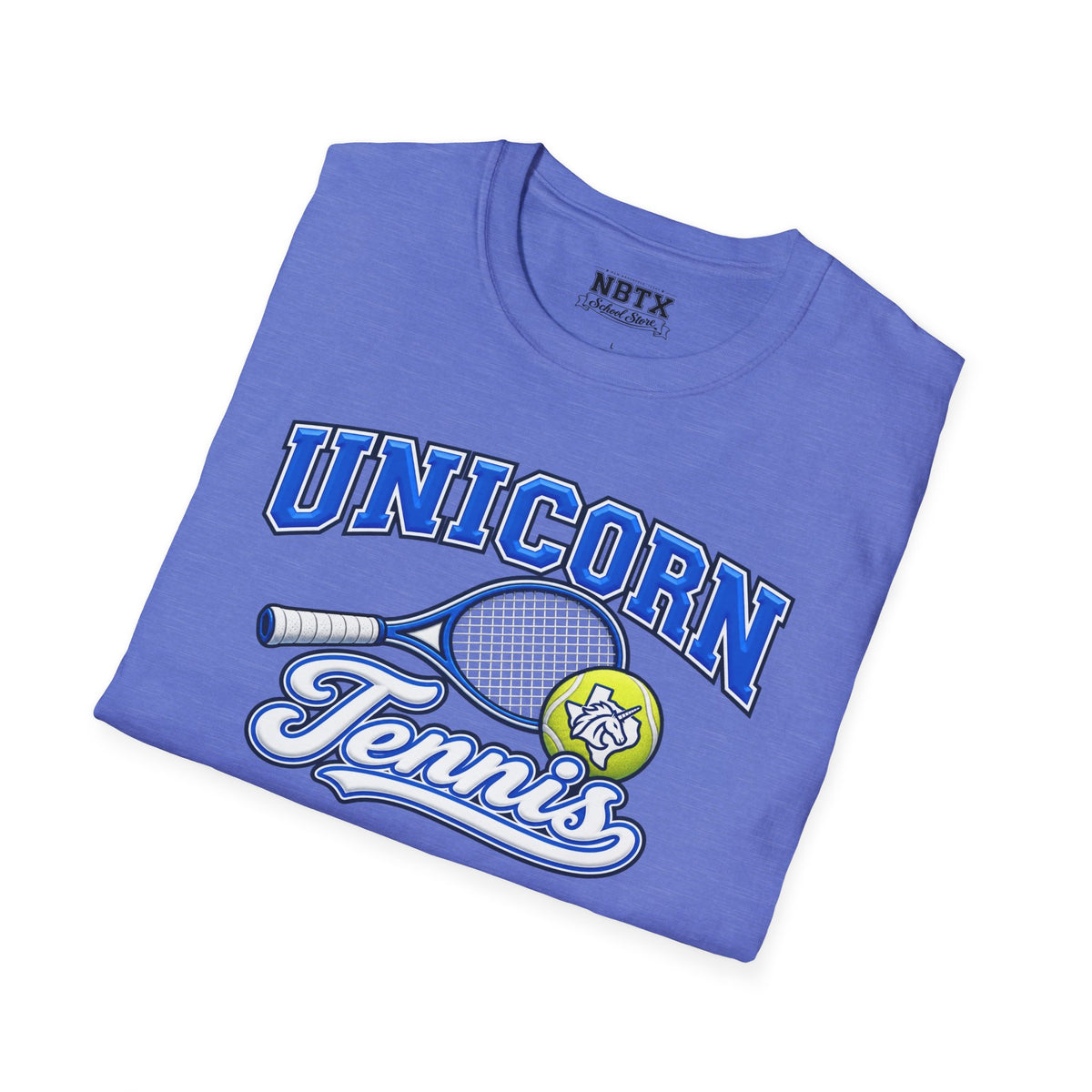 New Braunfels Unicorns Tennis T-Shirt - Script