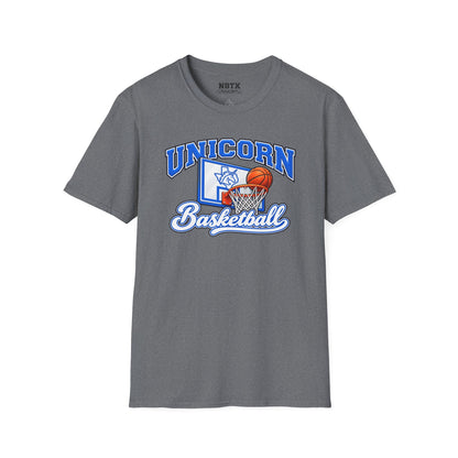 New Braunfels Unicorns Basketball T-Shirt - Script