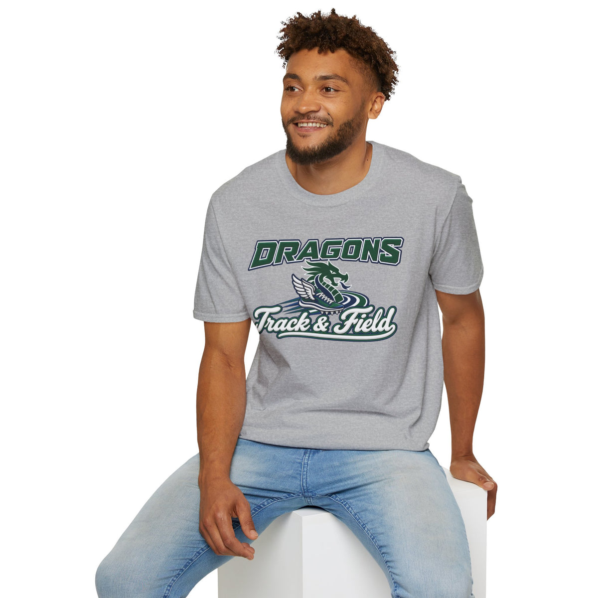 Long Creek Dragons Track & Field T-Shirt - Script