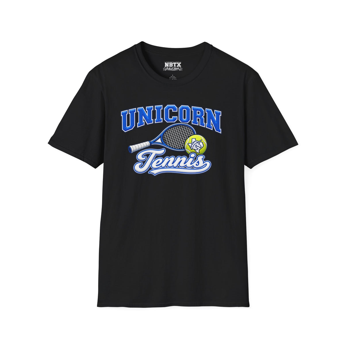 New Braunfels Unicorns Tennis T-Shirt - Script