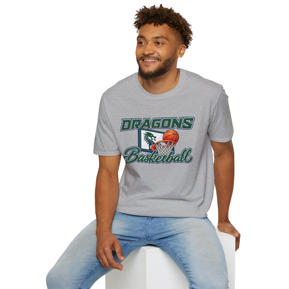 Long Creek Dragons Basketball T-Shirt - Script