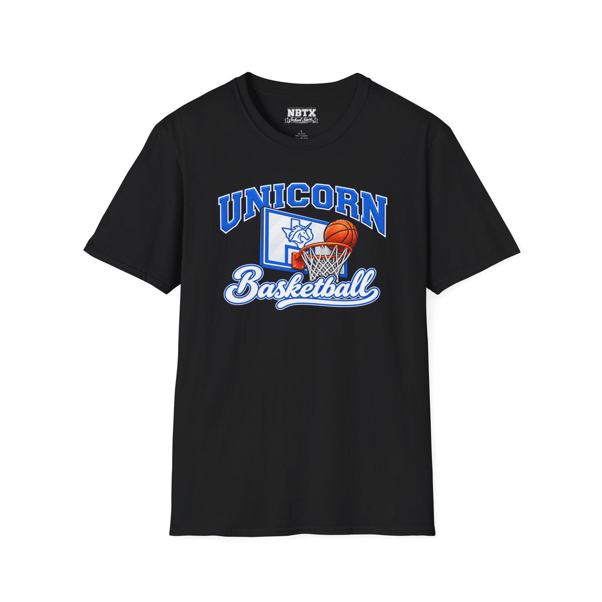 New Braunfels Unicorns Basketball T-Shirt - Script