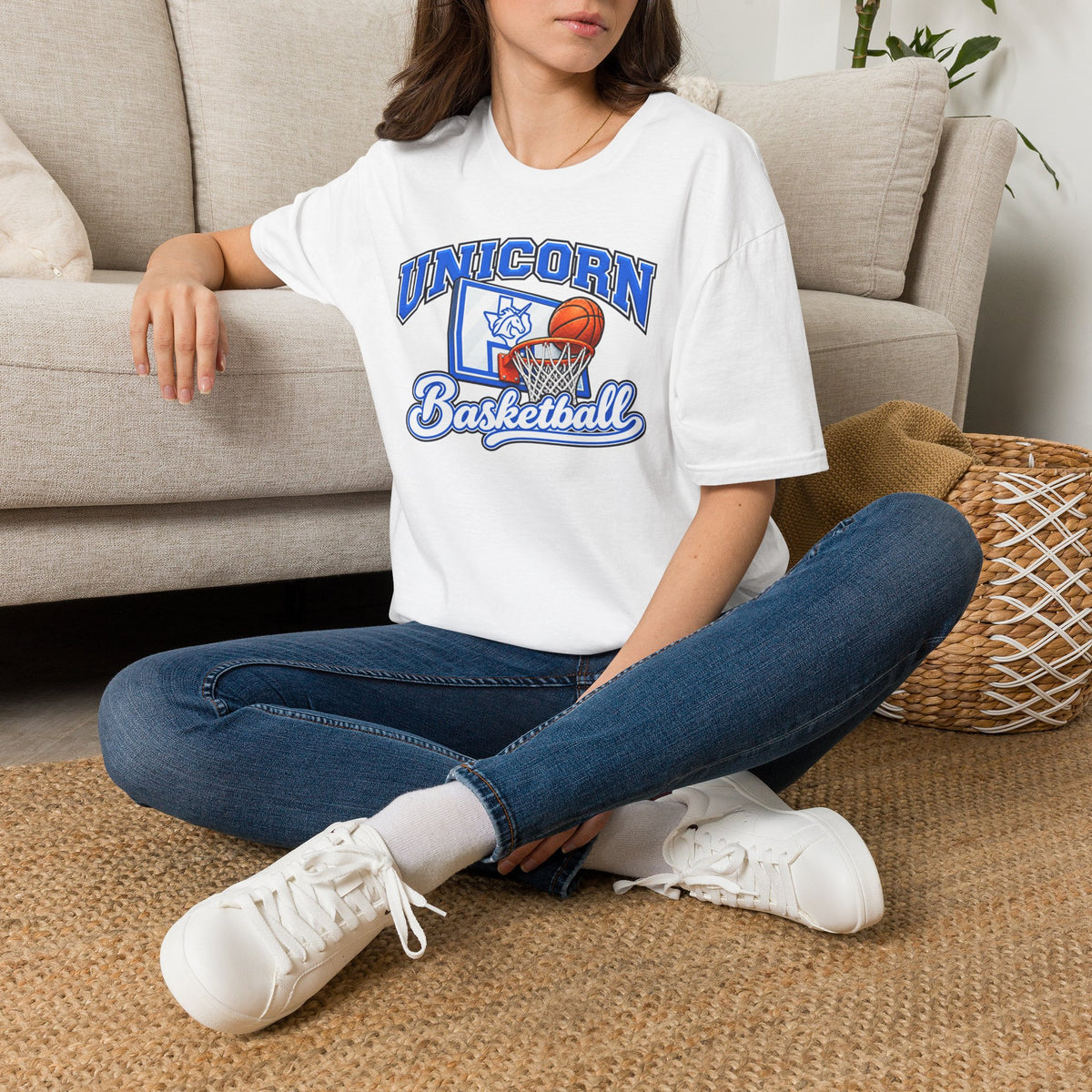 New Braunfels Unicorns Basketball T-Shirt - Script