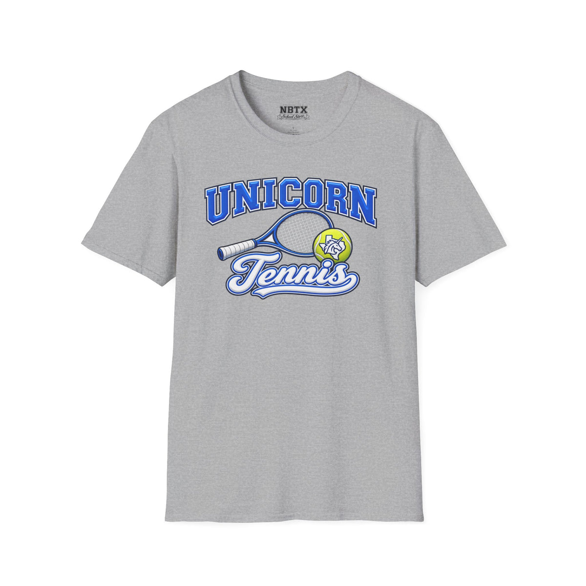 New Braunfels Unicorns Tennis T-Shirt - Script