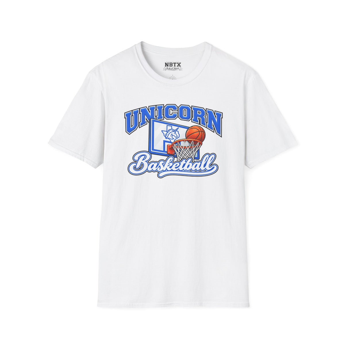 New Braunfels Unicorns Basketball T-Shirt - Script