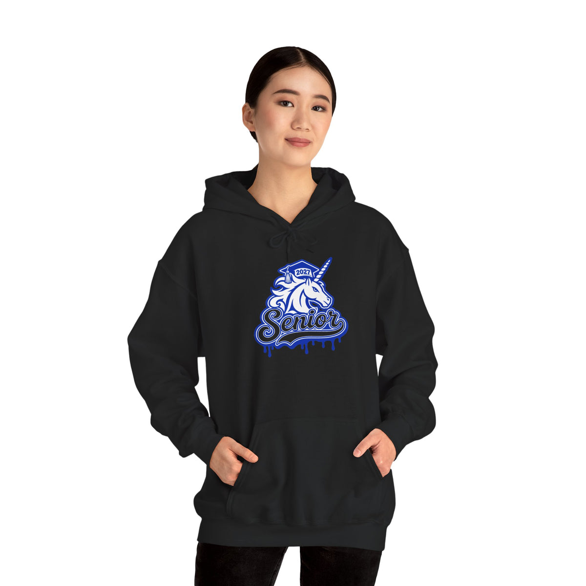 Senior Unicorn Hoodie — Drip Design Graduation Sweatshirt