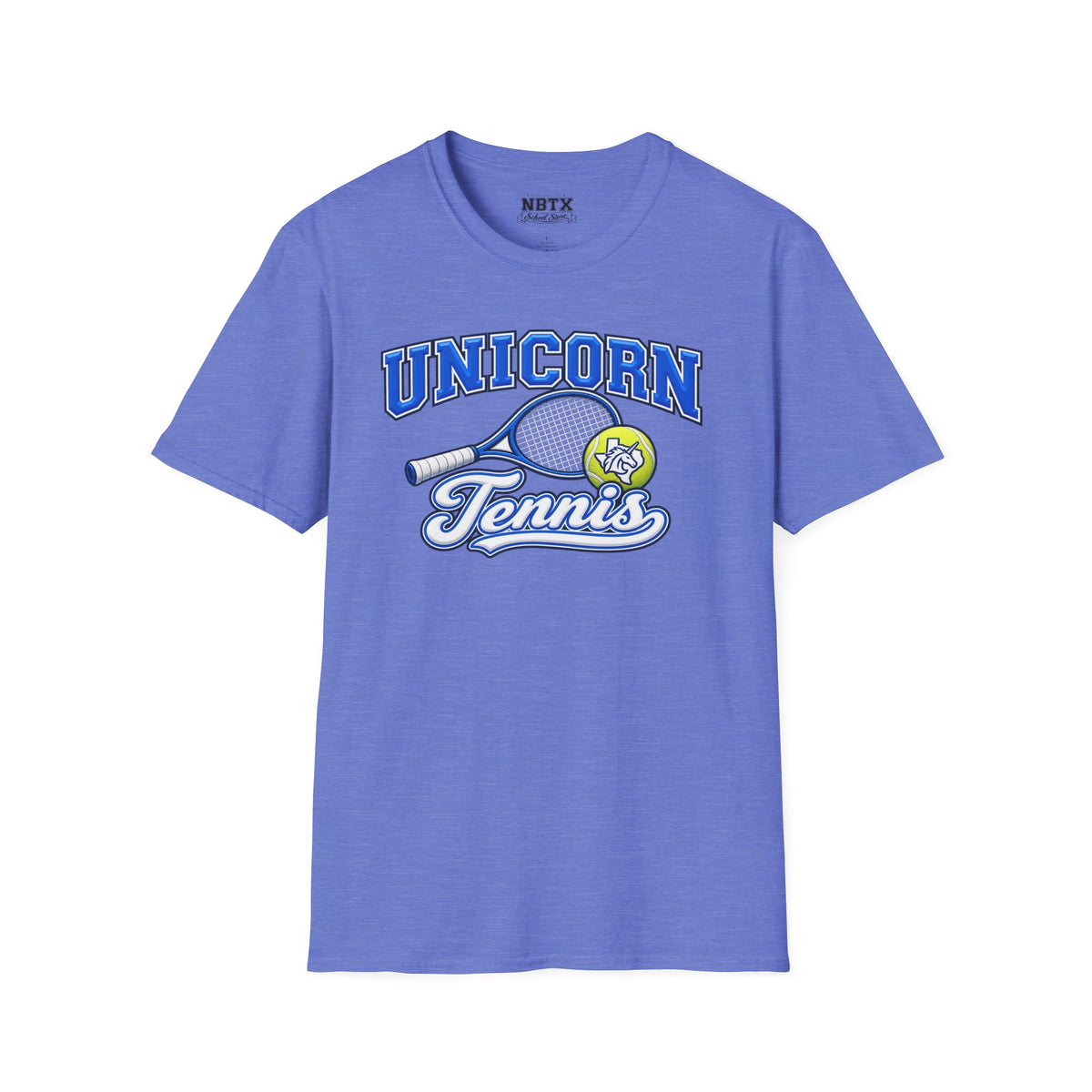 New Braunfels Unicorns Tennis T-Shirt - Script