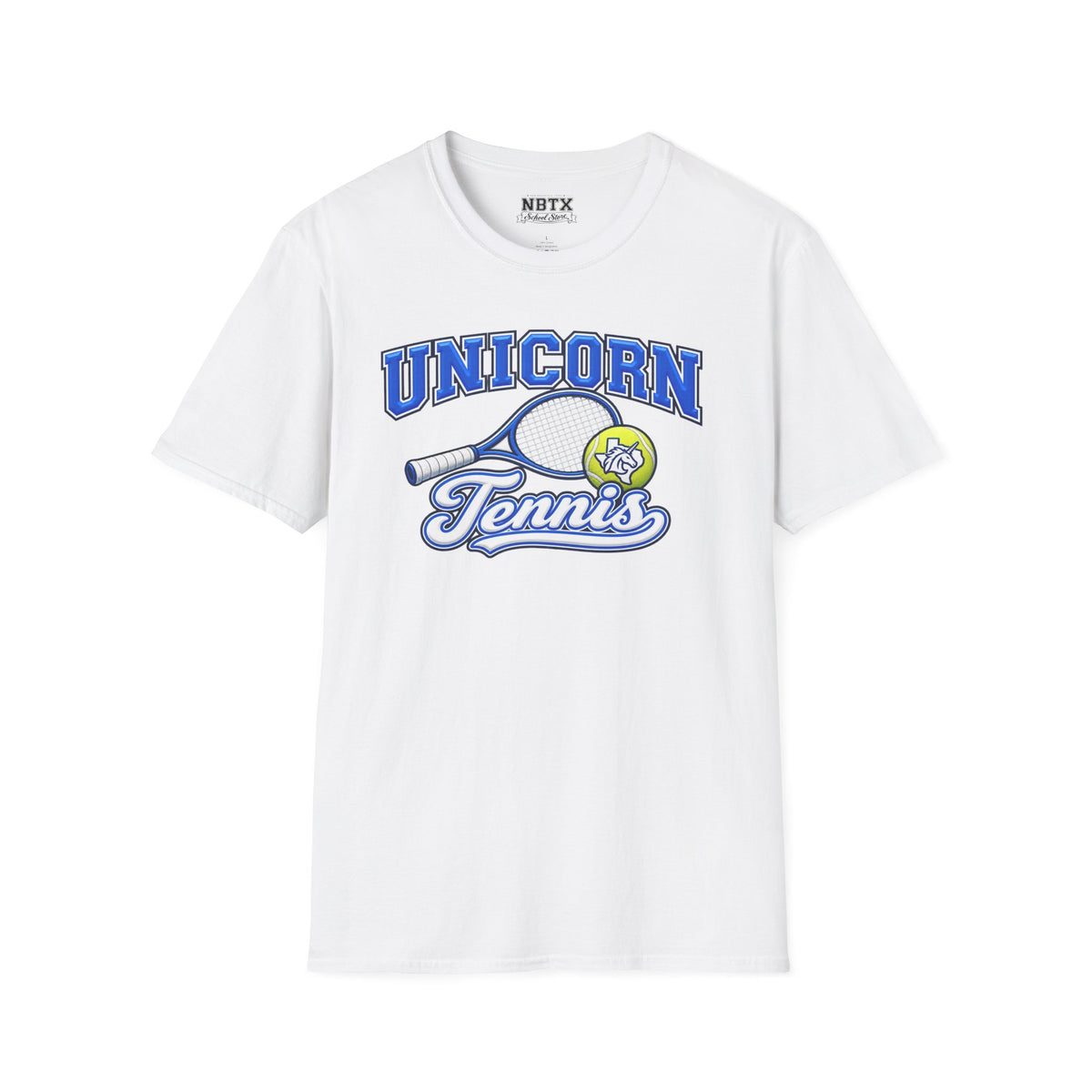 New Braunfels Unicorns Tennis T-Shirt - Script