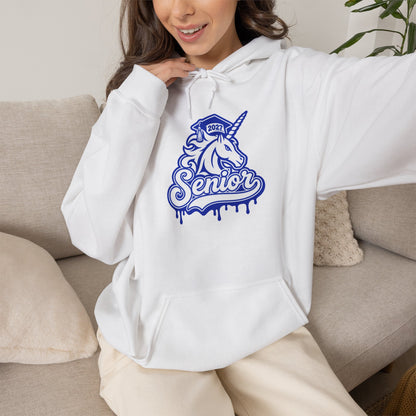 Senior Unicorn Hoodie — Drip Design Graduation Sweatshirt