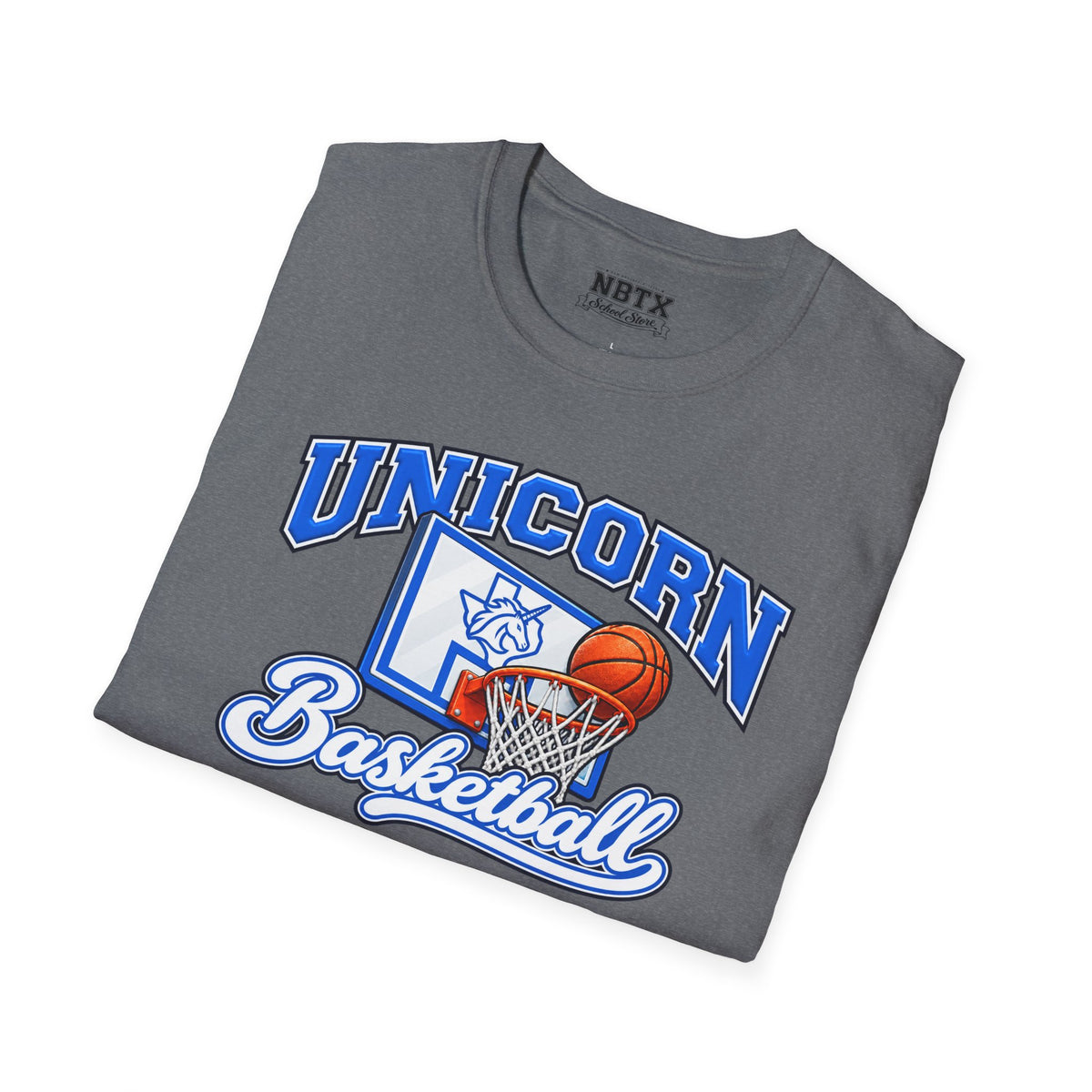 New Braunfels Unicorns Basketball T-Shirt - Script