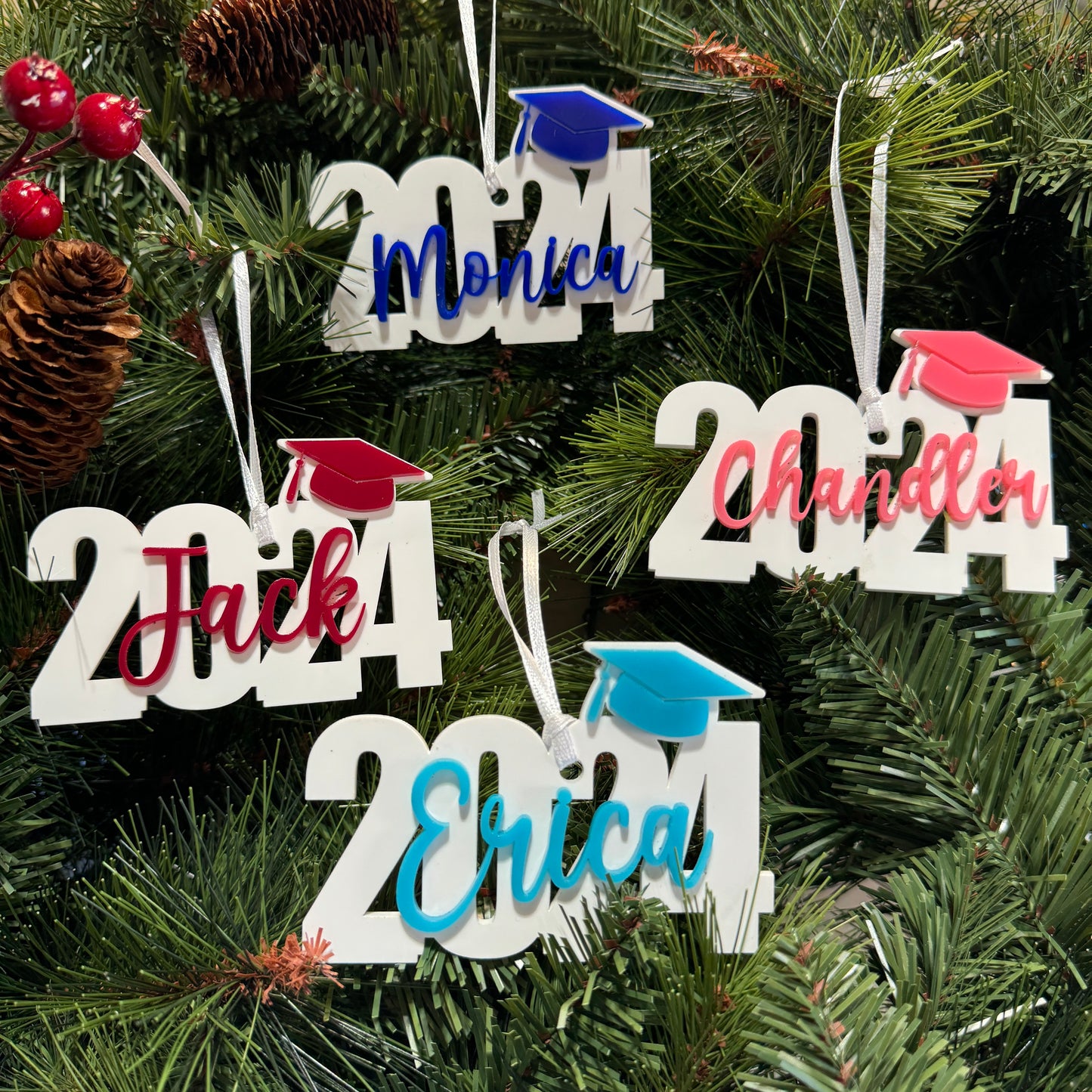 Personalized Class of 2024 or 2025 Graduation Ornament