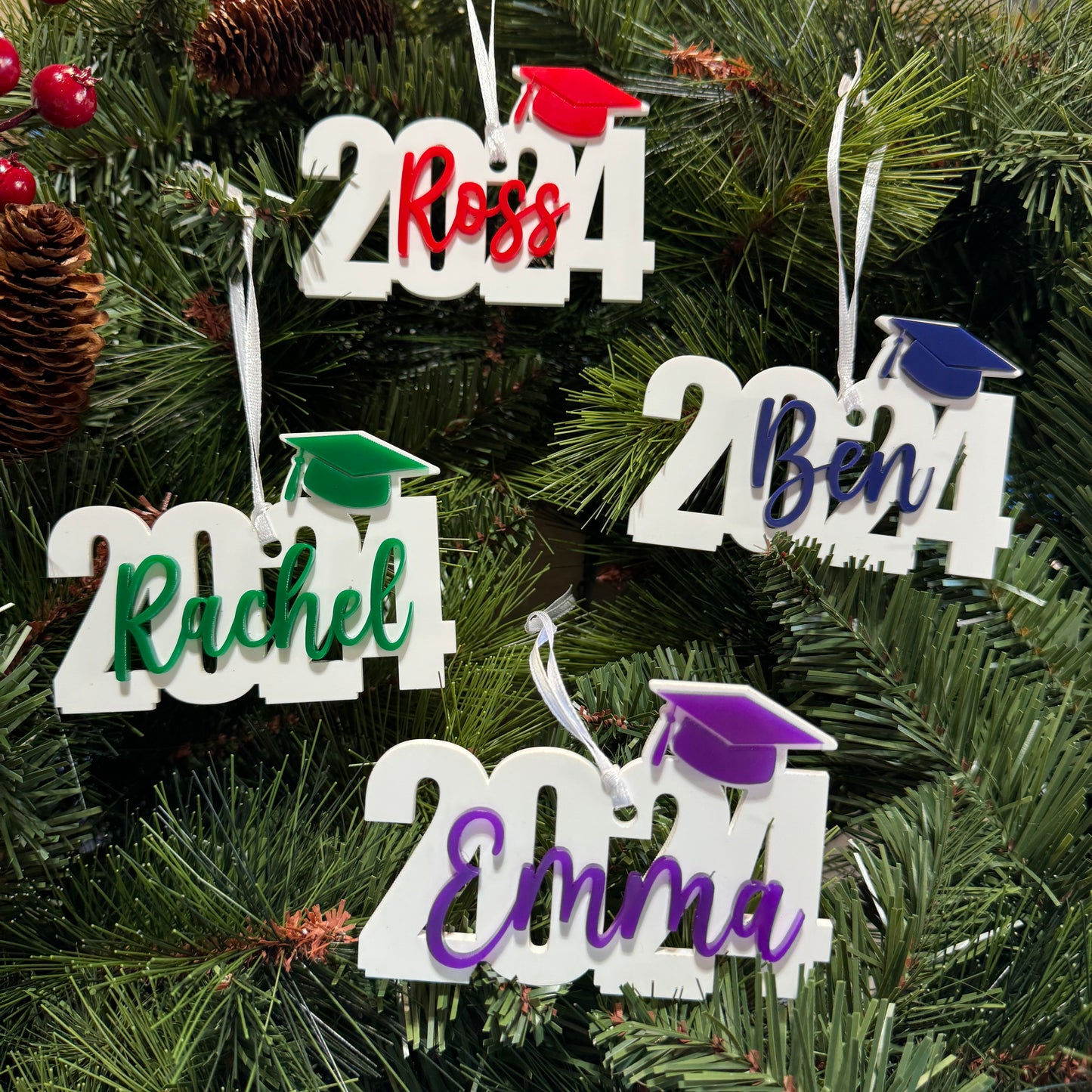 Personalized Class of 2024 or 2025 Graduation Ornament