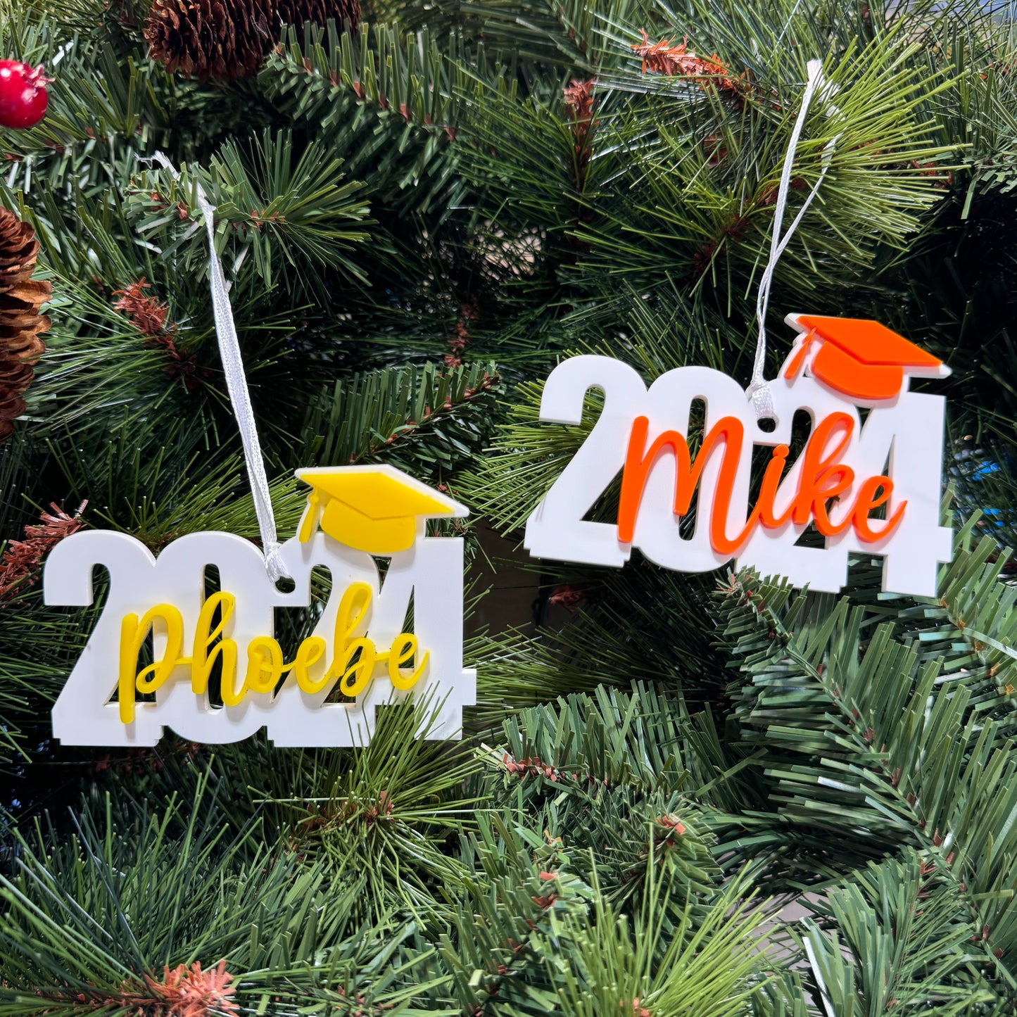 Personalized Class of 2024 or 2025 Graduation Ornament